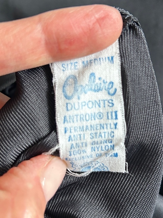 Vintage Black Slip Maxi Skirt w/ Lace Trim M - Picture 5 of 10